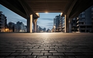 empty street at city