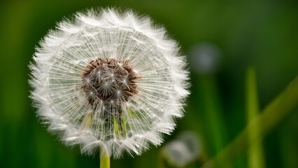 Pic Abstract dandelion flower background, extreme closeup with natural art