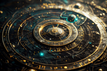 A fusion of ancient glyphs and futuristic glyphs. Spin the dials, set the coordinates, and step into parallel epochs. ,schematic diagram