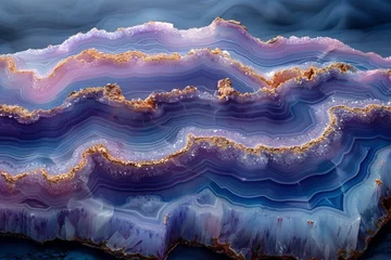 Fotobehang marble purple lilac blue shades stones. marble graphite precious stones background. beautiful natural mineral stones © megavectors