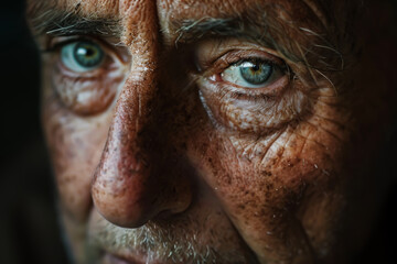 A resilient survivor, scars telling stories of strength and resilience close up, portrait,