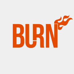 burn logo vector