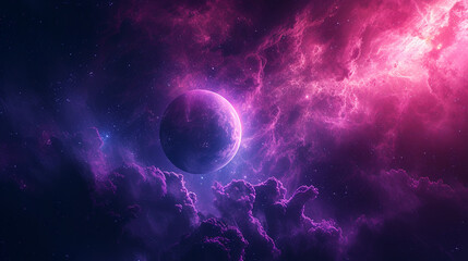Obraz premium Space exploration background concept with empty space. Vivid color. 