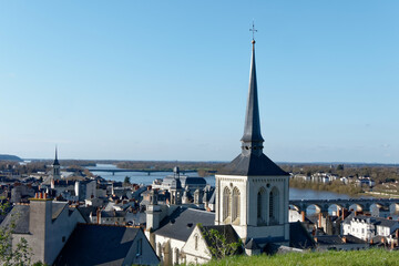 Clocher tors Saint-Pierre du Marais à Saumur - Maine et Loire - France