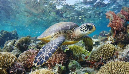 Obraz premium green sea turtle