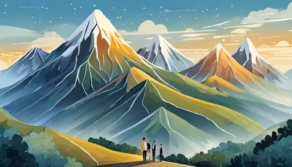 Poster landscape with mountains © Aqeel