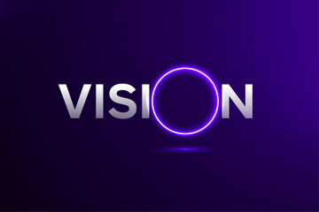 Business Vision typography text. Vision concept