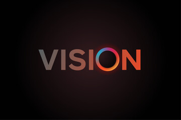 Fototapeta na wymiar Business Vision typography text. Vision concept