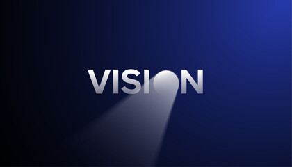 Business Vision typography text. Vision concept