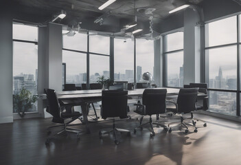 Conference room office room office with windows Zoom Virtual Background large office large windows