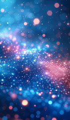 Obraz premium Abstract neon glowing vertical background bright coloured illustration, artistic modern futuristic print, artwork. For poster, cover, wallpaper, presentation