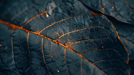 closeup of an leaf texture