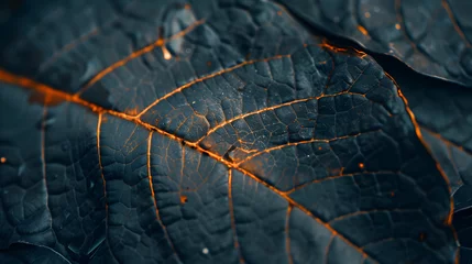 Foto op Aluminium closeup of an leaf texture © Jan