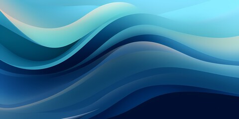 An abstract gradient waves design, blending from turquoise to midnight blue, creating a mesmerizing pattern reminiscent of ocean waves under moonlight.