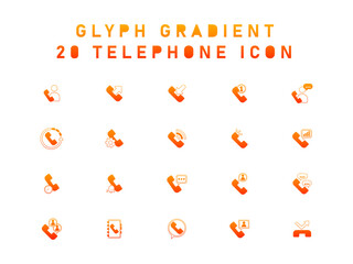 Simple Set Of 20 Telephone Vector Icons For Web Isolated On White Background