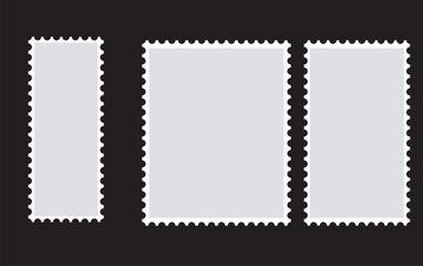 Postage stamp borders set vector