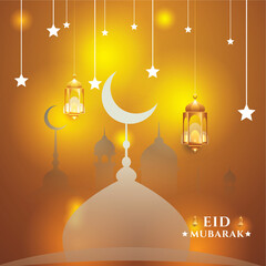 Eid Al Udha and Eid Al Fitr mubarak background design