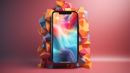 Mobile Advertisement Template 3d