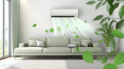Casa com ar condicionado 