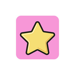 Line icon of star. Featured content, bonus, rating. Symbols concept. Can be used for web pictograms, design and application icons