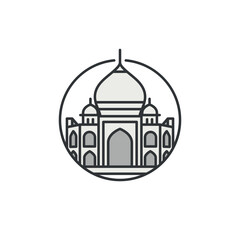 Fototapeta na wymiar Taj Mahal, Agra - India (Museloum, House of Tomb, UNESCO's World Heritage), Travel Destination, Islamic Culture in India, World's Landmark Icon