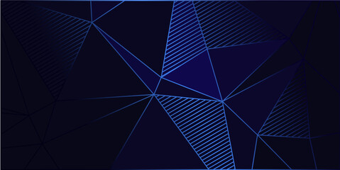 elegant blue geometric background with triangles and lines