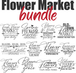 Flower Market Vector Bundle