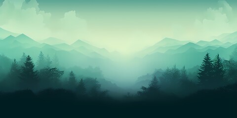 A striking gradient background merging from cool mint green to intense forest green, offering a refreshing backdrop for graphic elements.