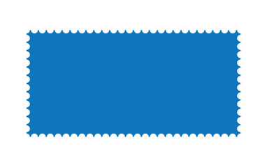 Blank postage stamp. Clean postage stamp template. Postage icon.
