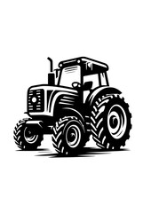 Fototapeta na wymiar Farm Tractor SVG Cut File, Farm life SVG, Tractor Silhouette, Transportation Cut File, Cricut Design Space, Silhouette Cut Files, Cricut Cut Files
