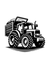 Farm Tractor SVG Cut File, Farm life SVG, Tractor Silhouette, Transportation Cut File, Cricut Design Space, Silhouette Cut Files, Cricut Cut Files
