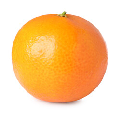 One fresh ripe tangerine isolated on white