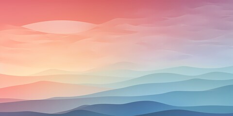 A breathtaking gradient masterpiece, evolving from coral blush to celestial blues, an ideal stage for graphic resources. - obrazy, fototapety, plakaty