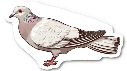 Whispering Wings: Columbidae's Charm in White Serenity