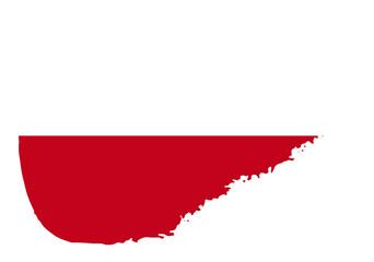 Obraz premium Poland flag with palette knife paint brush strokes grunge texture design. Grunge brush stroke effect