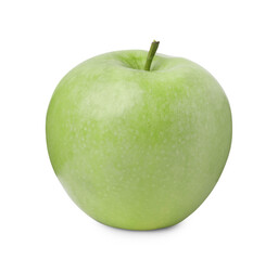 Whole ripe green apple isolated on white