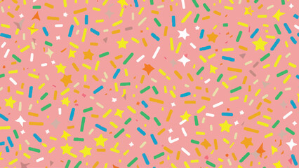 Whimsical Celebration: Vibrant Hand-Drawn Sprinkle Seamless Pattern - A Vector Delight