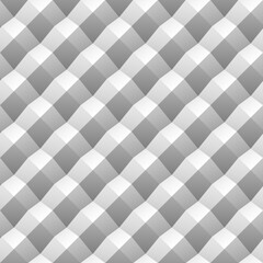 Decorative seamless geometric pattern. Gray tile 3d texture. Abstract monochrome repeatable background