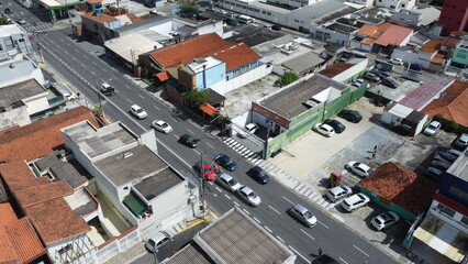 Visão aérea da cidade de Mogi das Cruzes, São Paulo, Brasil - obrazy, fototapety, plakaty