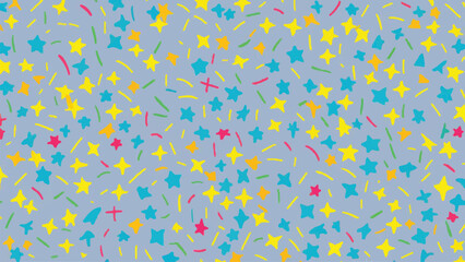 Whimsical Celebration: Vibrant Hand-Drawn Sprinkle Seamless Pattern - A Vector Delight