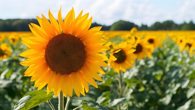 Sunflower image with transparency, perfect for greeting cards