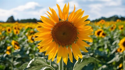 Sunflower with transparent background, additional PNG file available
