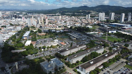 Visão aérea da cidade de Mogi das Cruzes, São Paulo, Brasil