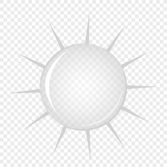 Transparent sun. Flat design style. For the design of your website, logo, application. Vector illustration