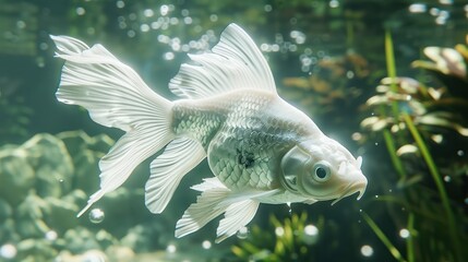 White fantasy fish created with 

