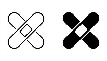 plaster icon set vector design illustration on white background