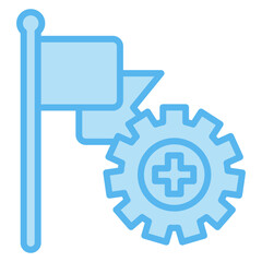 Safety Flag Design Elements Icons
