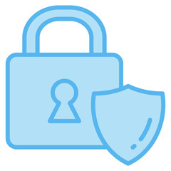 Safety Padlock Design Elements Icons