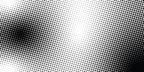 Gordijnen Dotted gradient halftone background. Horizontal seamless dotted pattern in pop art style. modern © sudi