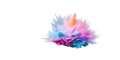 A frozen moment of an explosion of colored powder Transparent Background Images